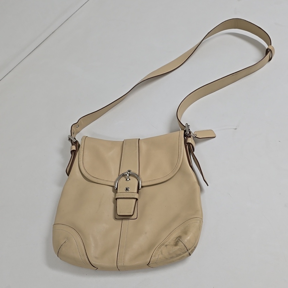 Coach Soho genuine leather flap bag adjustable strap croosbody shoulder